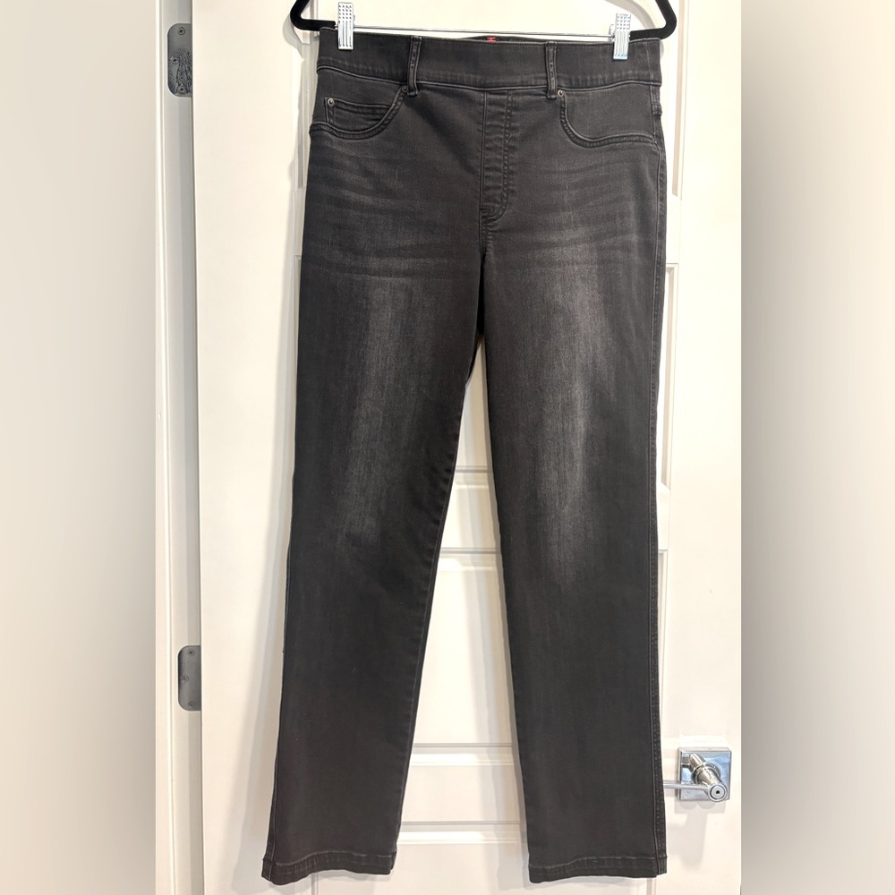 Spanx Ankle‎ Straight Leg Denim Jeans Womens Large Vintage Black Everday Comfort